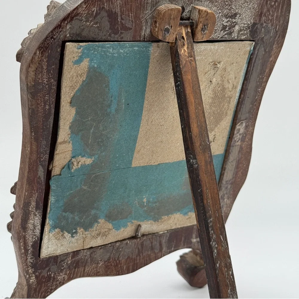Antique Chinese hand carved wooden frame